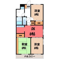 アビタシオン思水の物件間取画像